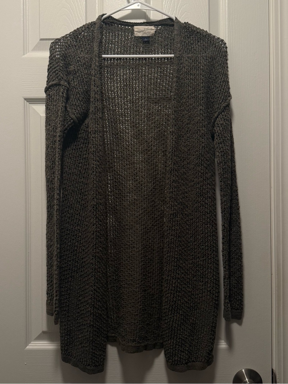 Universal Thread Open-Front Knit Cardigan - Olive Green